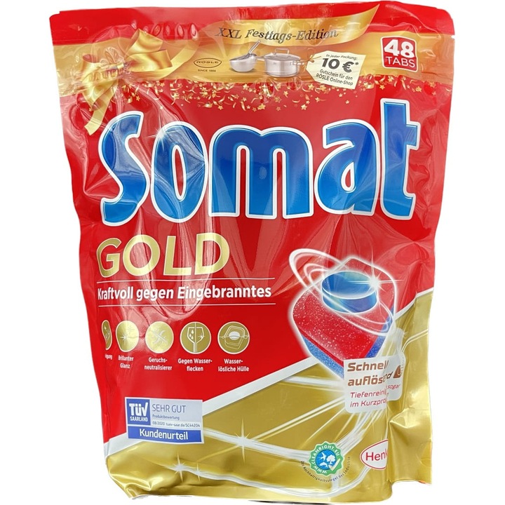Mosogatószer, Henkel, Somat Gold, 48 tabletta, 921 g, automata