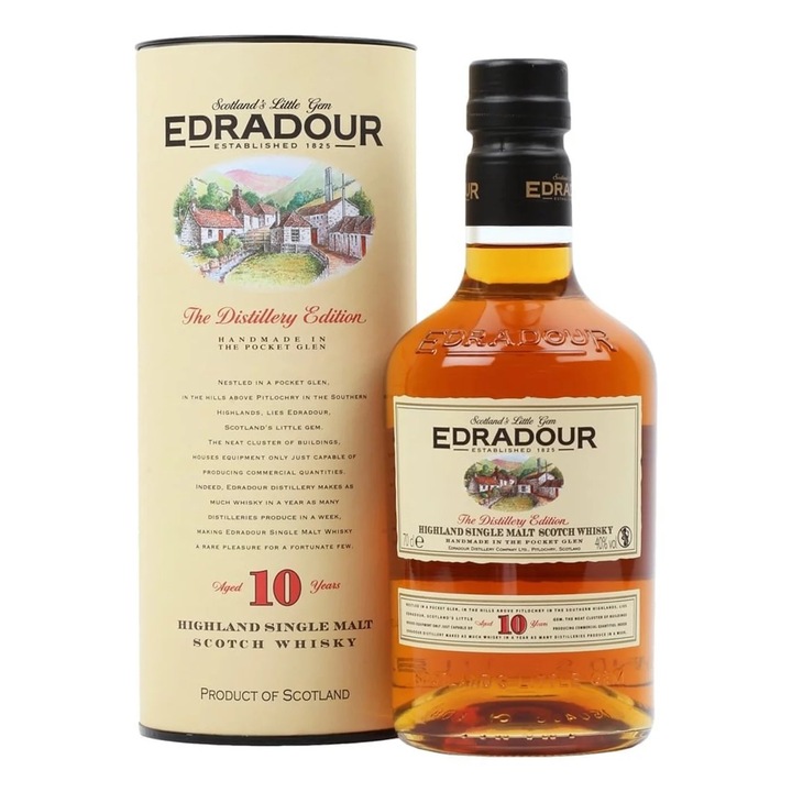 Whisky Edradour Single Malt 10 Ani 40%, 0.7L