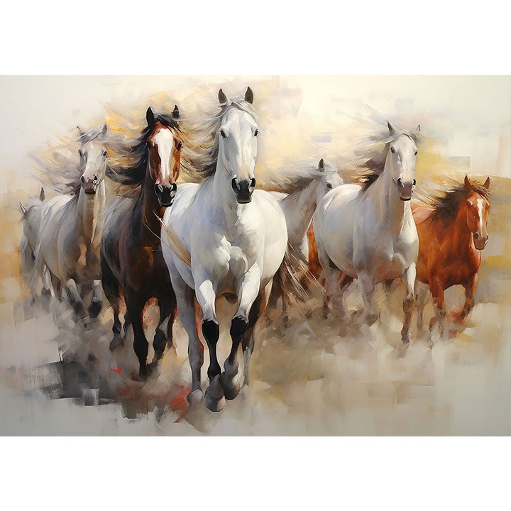 Fototapet 3D, autoadeziv, Herghelie Cai, multicolor, 120x200 cm 3D128