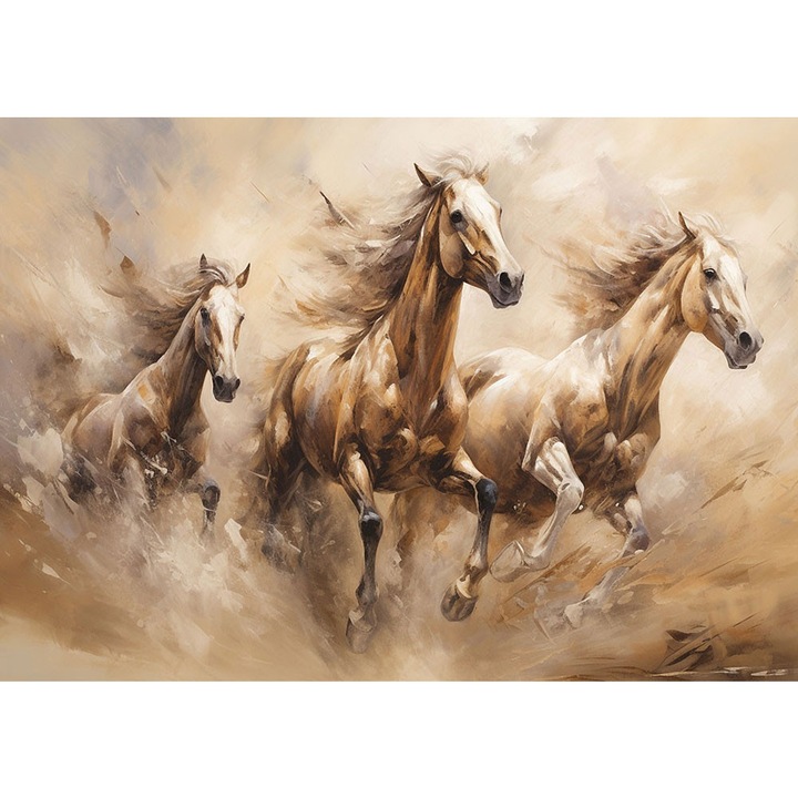 Fototapet 3D, autoadeziv, Cai Fugind, multicolor,80x120 cm 3D125