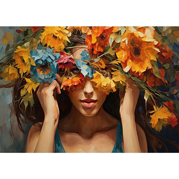 Fototapet 3D, autoadeziv, Fata Flori, multicolor, 120x200 cm 3D138