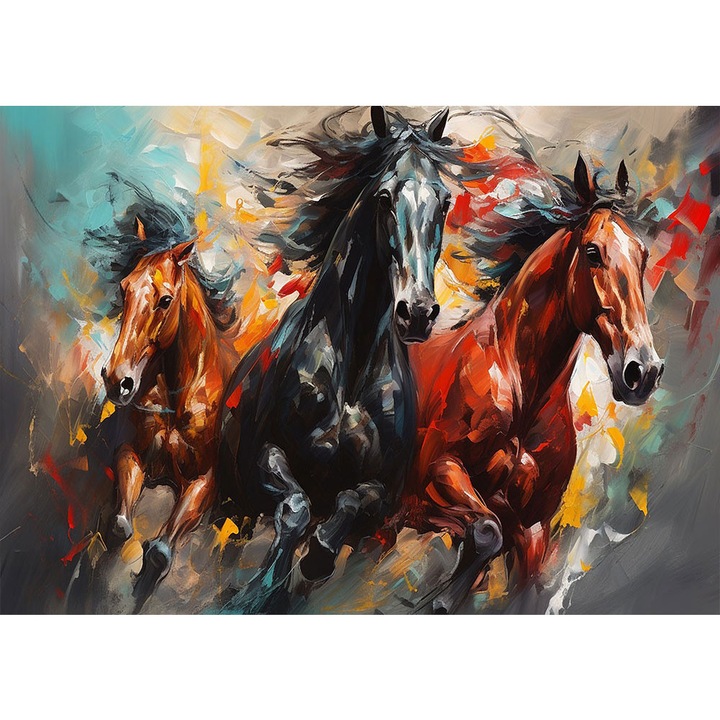 Fototapet 3D, autoadeziv, Pictura Cai, multicolor, 120x200 cm 3D126