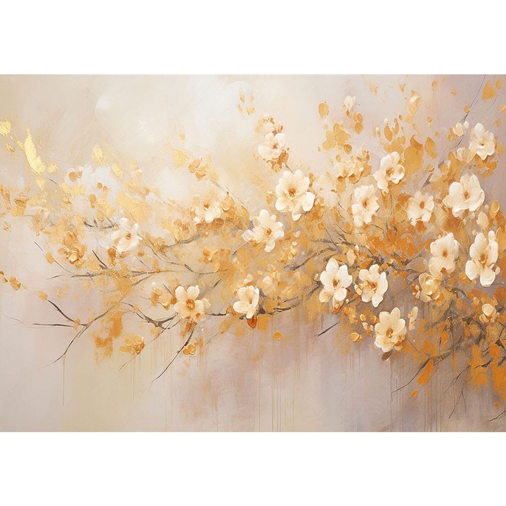 Fototapet 3D, autoadeziv, Flori Relief, multicolor, 120x200 cm 3D117