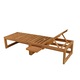 Industry Transilvan Трансформираща се пейка в шезлонг, 2 в 1, включена маса, масивно дърво, 100x65x79 см и 200x65x40 см, златен дъб