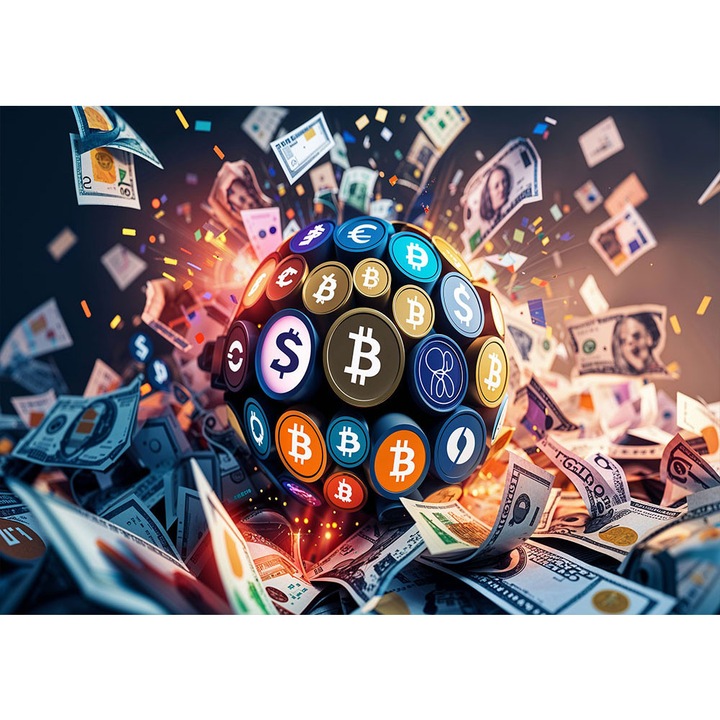 Fototapet 3D, autoadeziv, Cripto, multicolor, 120x200 cm 3D243