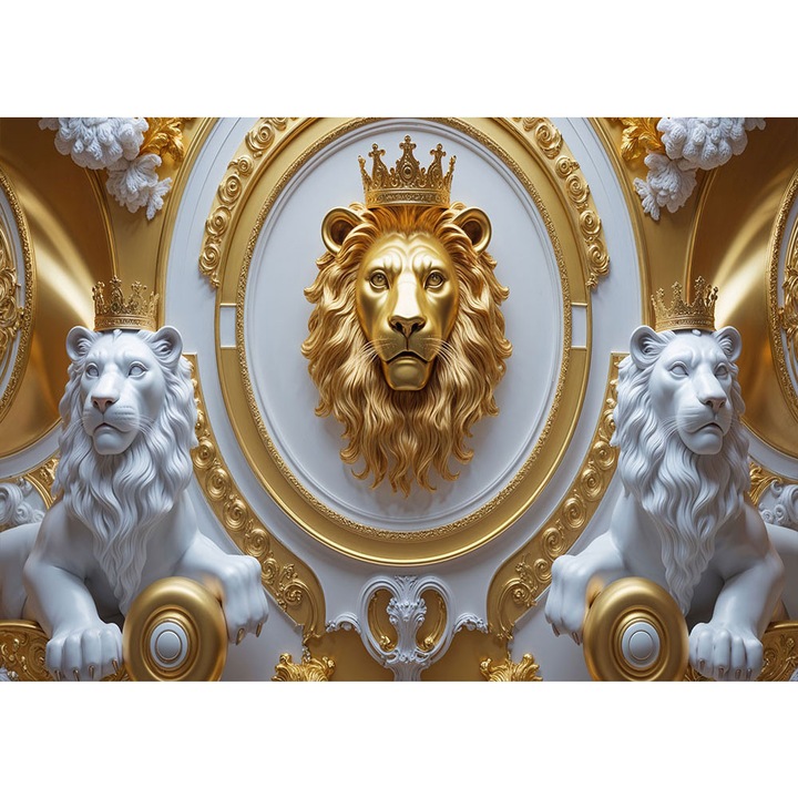 Fototapet 3D, autoadeziv, Leu, multicolor, 120x200 cm 3D233