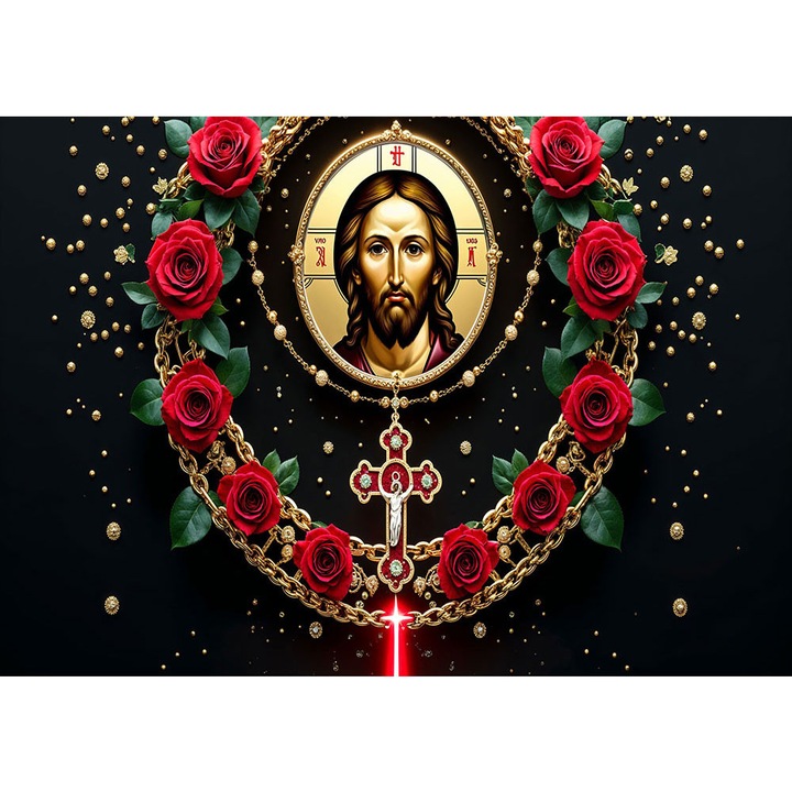 Fototapet 3D, autoadeziv, Religios Isus, multicolor, 120x200 cm 3D224