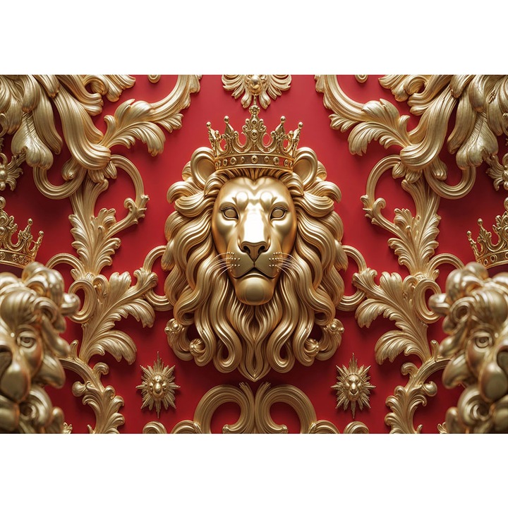 Fototapet 3D, autoadeziv, Leu, multicolor, 120x200 cm 3D231