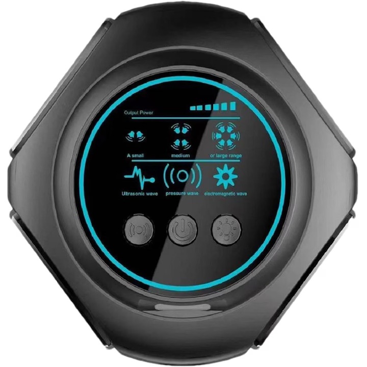 Aparat profesional cu ultrasunete Duo Pest Repeller, Anti rozatoare, Anti sobolani, Anti insecte, lumina stroboscopica, Unghi de propagare 360°, negru