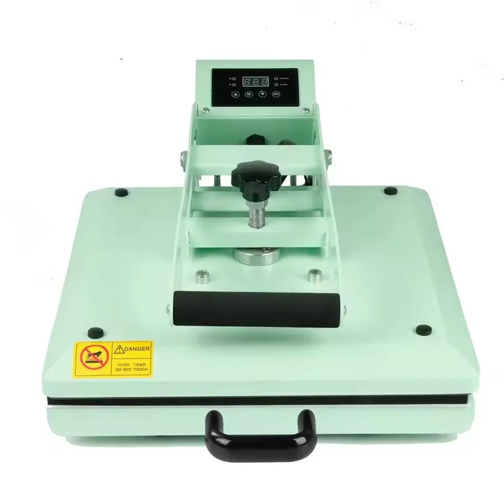 Термопреса, 38x38 см 1400 W, трансфер на торбички за тениски, зелена