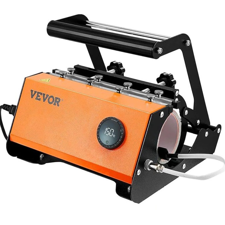 Термопреса Tumbler, 600W, капацитет 30oz/20oz, сублимация, ръкавици включени, оранжева