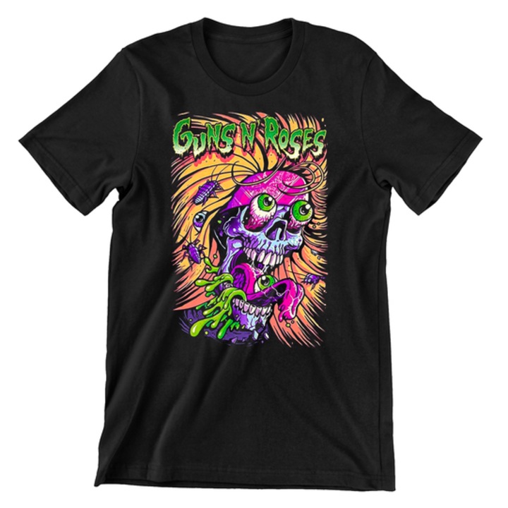Gyerek póló, Prestige-Boutique, Rockzenekarok, Guns N Roses Koponya, Fekete