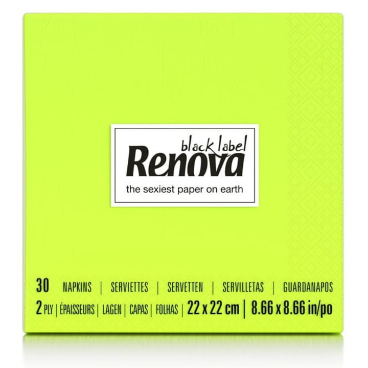 Servetele de cocktail Renova, verzi, 30 buc, 22x22cm