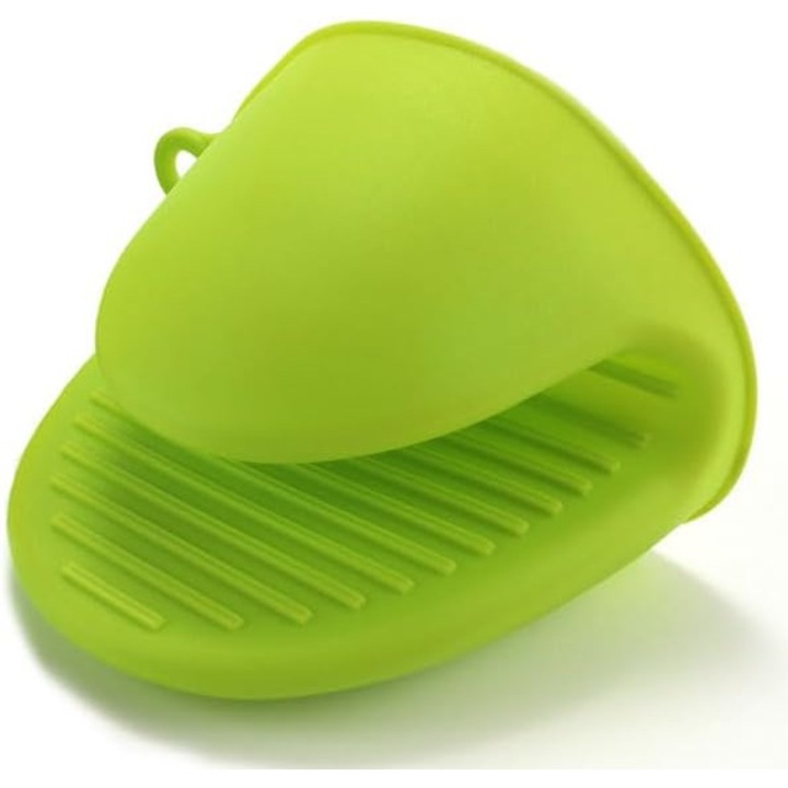 Szilikon konyhai kesztyű, zöld, hőálló, 1 darab