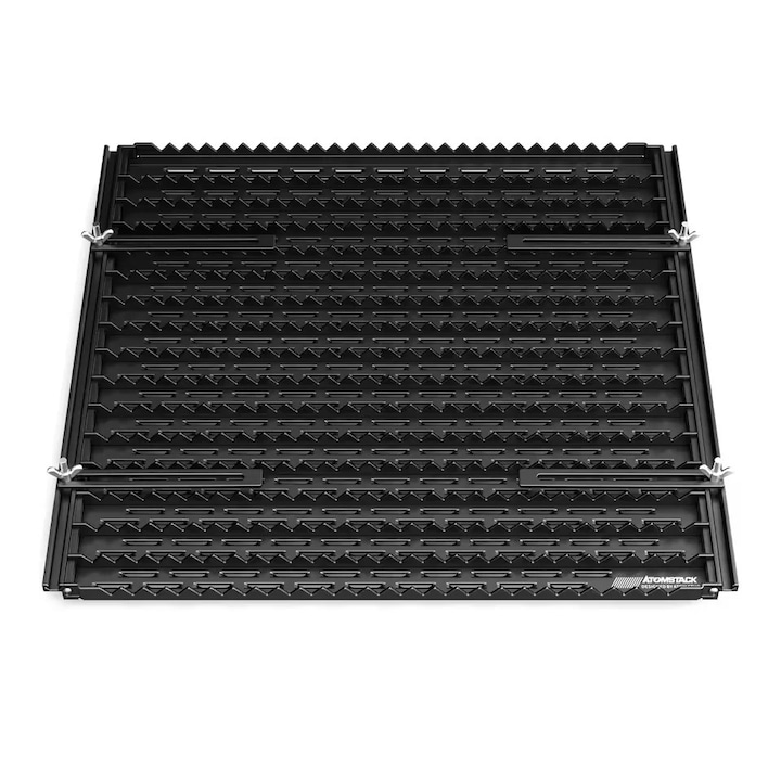 Lézergravírozó vágópanel, 460x425mm, alumíniumötvözet, fekete