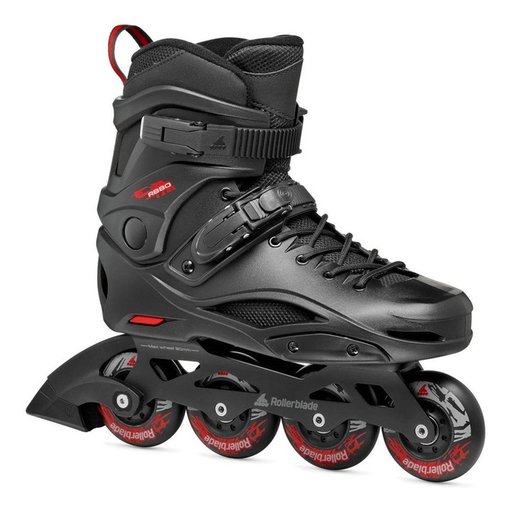 Role, ROLLERBLADE, 4 roti, 80 mm, 82 A, Negru, 48