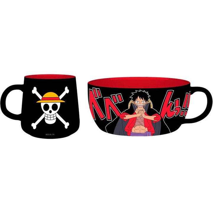 Set Mic Dejun ABYstyle, One Piece, Cana si Bol, Luffy, 400-850 ml