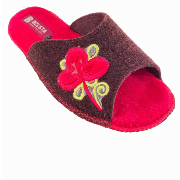 Papuci de dama Belsta rosu aprins, Rosu, 37