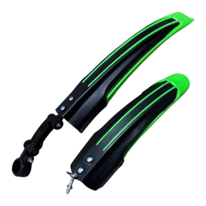 Set de aripi protectie pentru bicicleta, 30 - 38 cm, negru - verde, AVI-3360