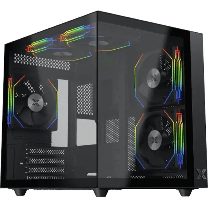 Компютърна кутия XIGMATEK Aqua M Lite, Черен, Cube Tower
