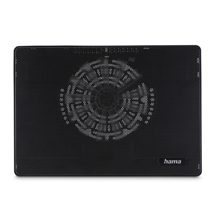 HAMA Placa de racire pentru laptop „Slim”, ultra-plata, silentioasa, usoara, pana la 40 cm (15,6"), neagra