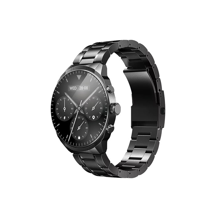 Smart часовник ttec, Tempus Pro S, 45mm, Round, Aluminium, Графит