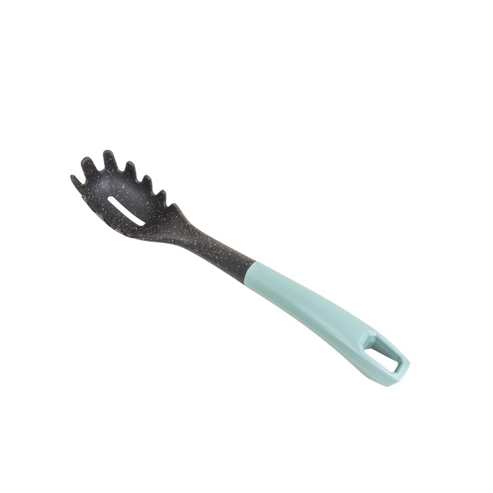 Műanyag salátáskanál, zöld nyéllel, FI-06-B modell, 32 cm hosszú Z-TOOLS / ZTS9244