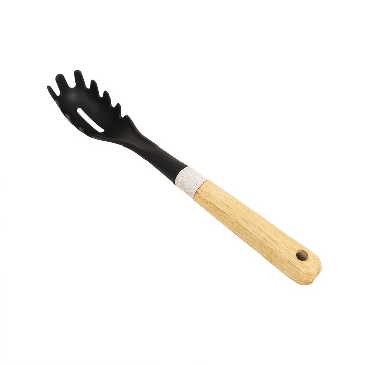 Műanyag salátáskanál, barna nyéllel, CY-12-1 modell, 33 cm hosszú Z-TOOLS / ZTS9248