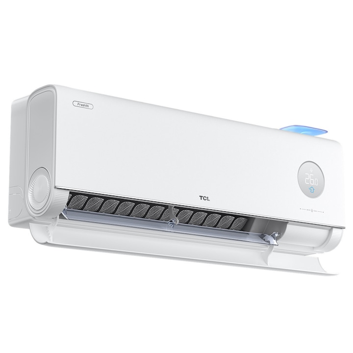 Aparat de aer conditionat inverter TCL FreshIN 3.0 TAC-12CHSD/FCI, 12000 BTU, 40 m², A+++, Wi-Fi, Control vocal, Functii inteligente, Super Turbo Start, iFeel, FreshIN+, ECO, Alb