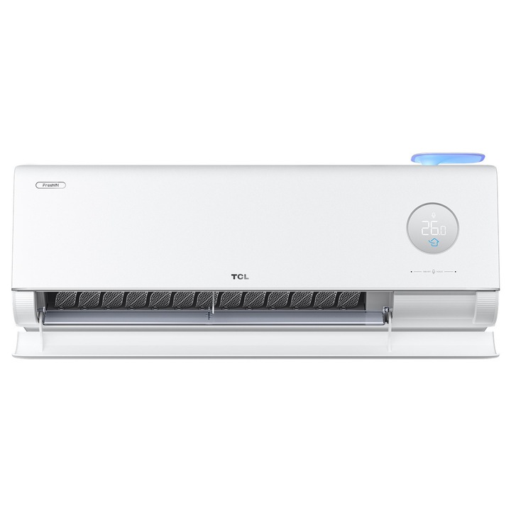 Aparat de aer conditionat inverter TCL FreshIN 3.0 TAC-12CHSD/FCI, 12000 BTU, 40 m², A+++, Wi-Fi, Control vocal, Functii inteligente, Super Turbo Start, iFeel, FreshIN+, ECO, Alb
