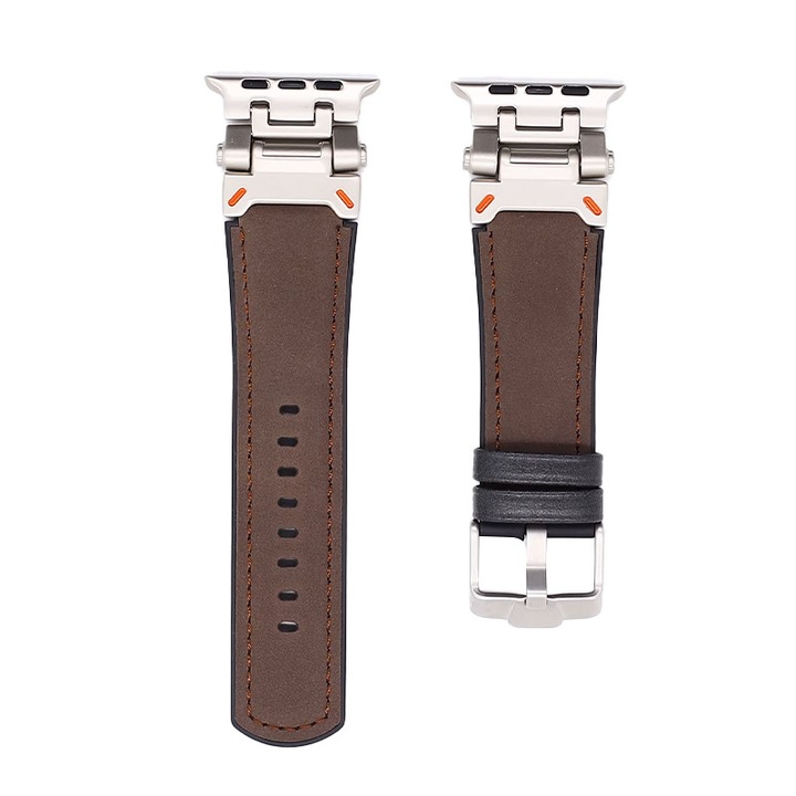 Силиконова каишка Fendo за Apple Watch, 35мм, Velour Silicone strap, тъмнокафяв