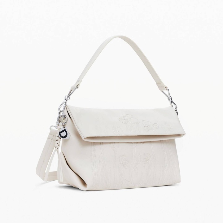 Női kézitáska és válltáska, Desigual, Loverty Etherea sorozat, krémszínű