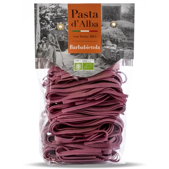 Paste tagliatelle BIO din grau dur si sfecla rosie Pasta d'Alba, 250g