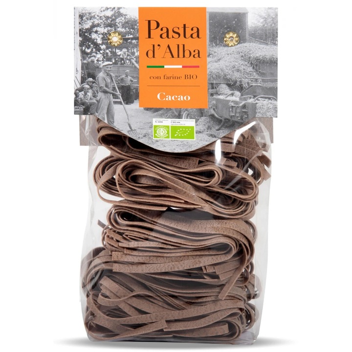 Paste tagliatelle BIO din grau dur si cacao Pasta d'Alba, 250g