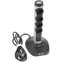 Prelungitor Legrand L694625, 4 prize, 2xUSB, 1xmicroUSB, amplificator de semnal si punct de acces Wi-Fi, Negru