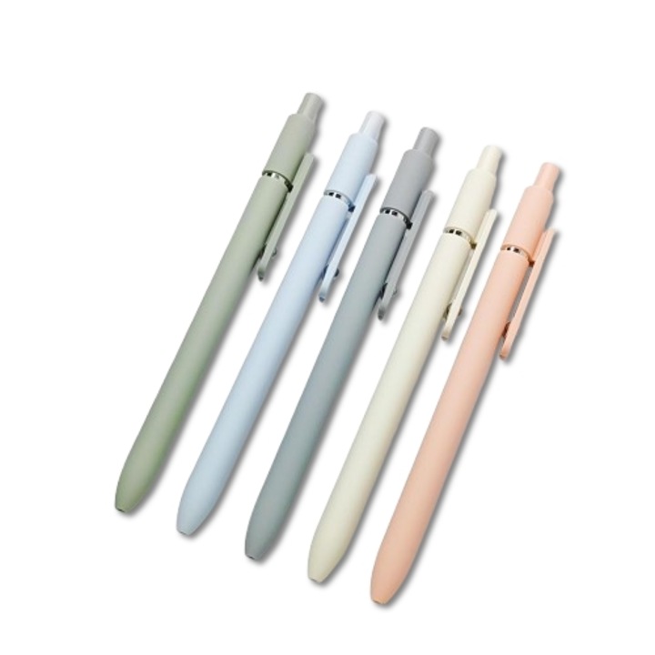 Gél tollak, 5 db-os készlet, fekete tinta 0.5mm, klasszikus design