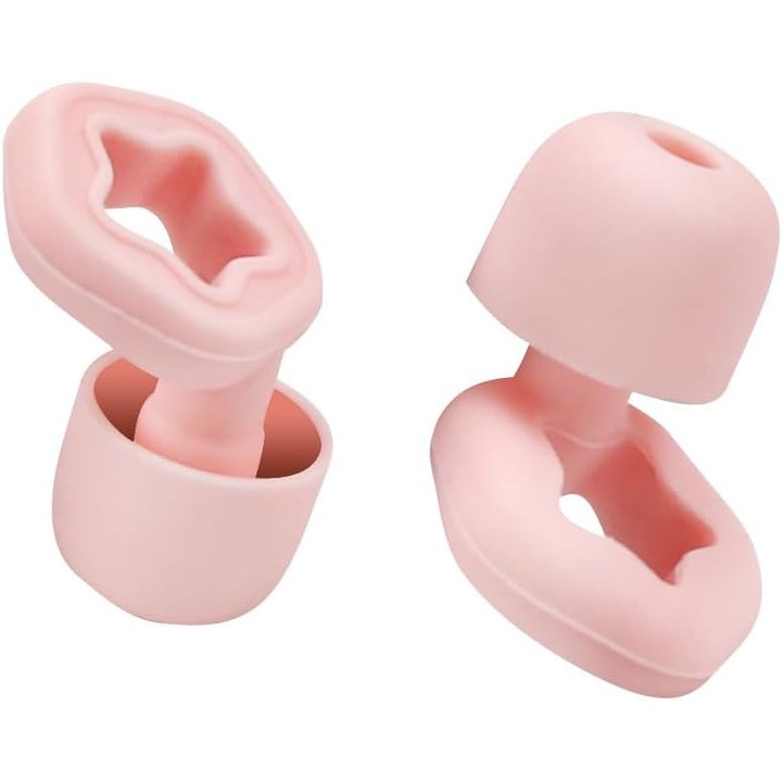 Dopuri din silicon, anti-zgomot, roz, pentru somn, one size