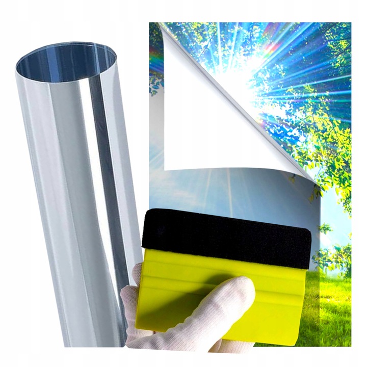 Слънцезащитно фолио за външна топлоизолация против слънце, слънчеви системи, 50 x 100 см, максимална защита за обков