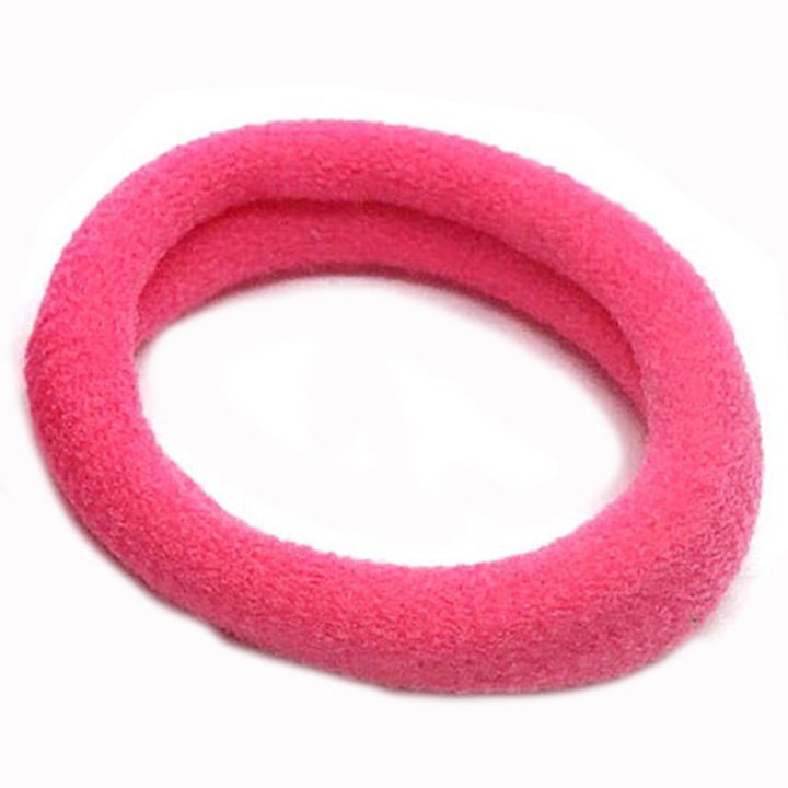 Elastice de par pentru copii, 1 bucata, 2.5cm, roz stralucitor