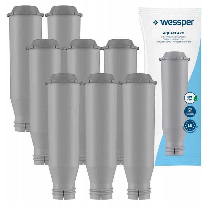 8x Wessper AquaClaro filtru de apa pentru masini de cafea Krups Nivona - schimb