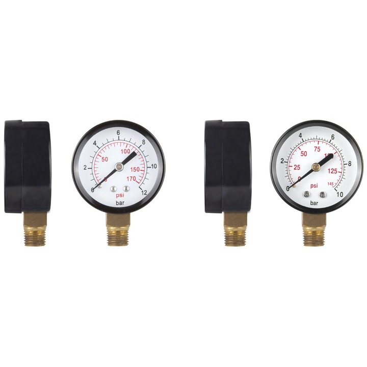 Manometru pt Apa Radial - Hidrofor - Presiune 0-10 bar Diametru 1/4 inch