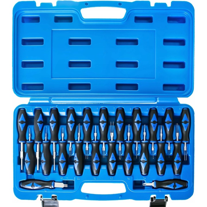 Set De Unelte Pentru Deconectarea Conectorilor, Unelte Precise Pentru Deconectarea Pinilor Si Cablurilor, Destinate Conectorilor Senzorilor, Sistemelor Audio, Abs Si Altor Aplicatii, Compatibile Cu O Gama Larga De Marci Si Modele De Vehicule, 23 De Piese