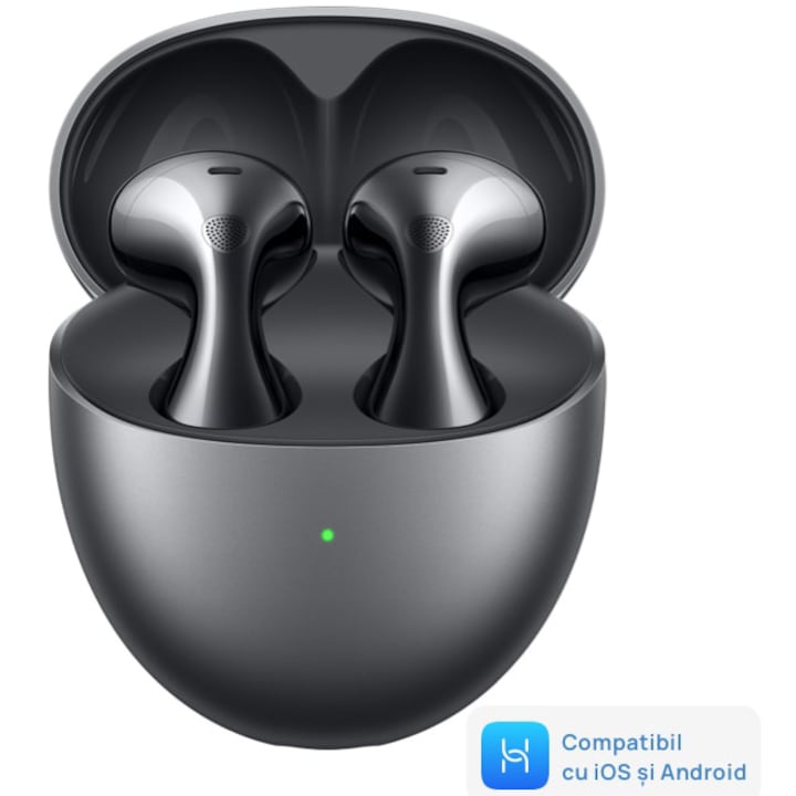 Слушалки In-Ear Huawei FreeBuds 6, True wireless, Bluetooth, AI noise cancelling, Автономност 36 часа, IP54, Black