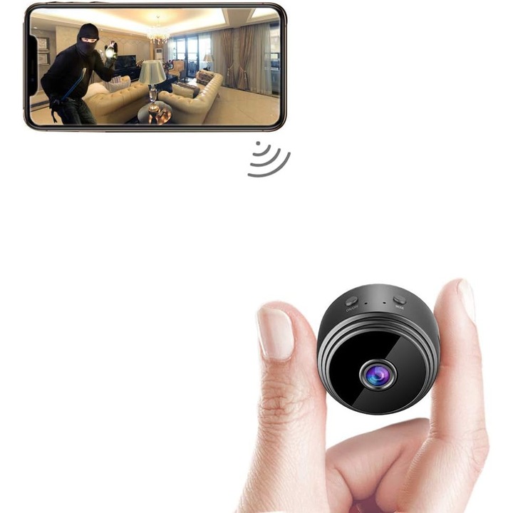 Камера, WiFi мини безжична камера 1080P HD Nanny Cam за дома и офиса