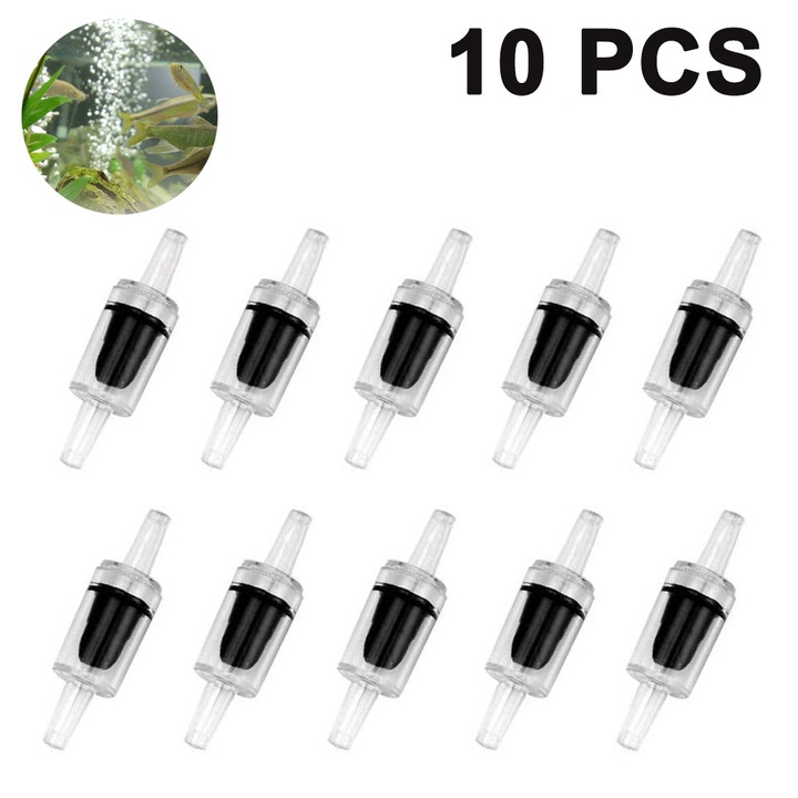 Set 10 valve unidirectionale HERUSI pentru pompa aer acvariu rosu 4,5mm