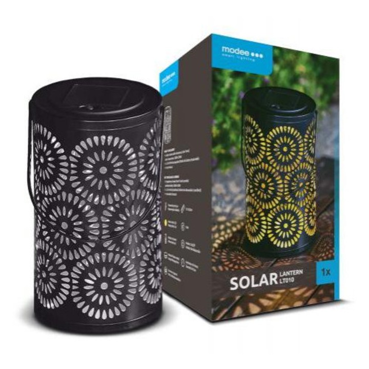 Nestix 4563163 LED lámpatest, asztali lámpás, napelemes, akasztós, 20 cm, meleg fehér, IP44, Modee