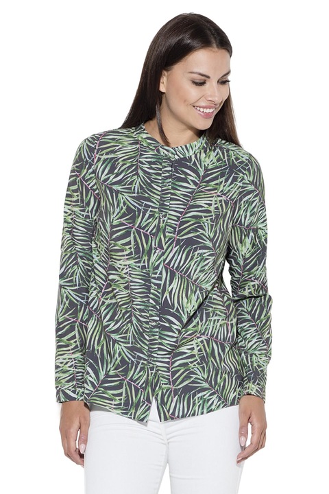 Риза KATRUS K400, модел 19, многоцветна, полиестер, еластан, дълги ръкави, XL INTL