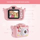 Gyerekkamera, 64 GB-os SD-kártya 1080P HD, IPS kijelző szemvédelemmel, 2,0 hüvelykes, 600 mAh, USB kábel, szilikon tok, 3 éves kortól, unikornis