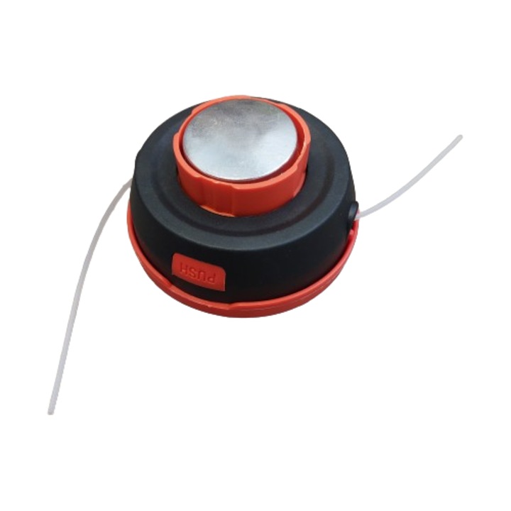 Cap tambur cu fir, mosor motocoasa negru-portocaliu cu buton aluminiu