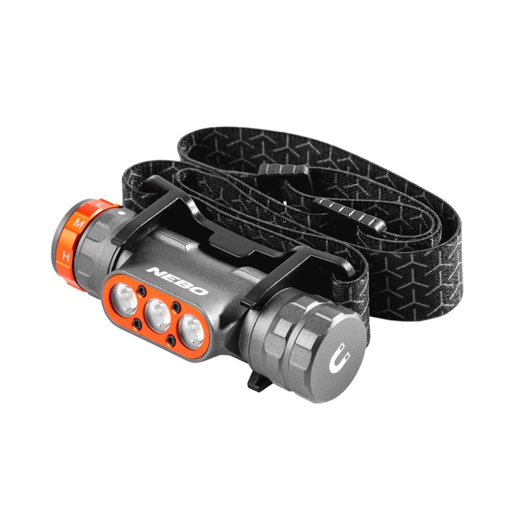 NEBO NEB-HLP-1001-G Transcend 1500, Челник, 1500 lm - 30 lm, 5 режима, интелигентно управление на мощността, IPX7, 3200 mAh